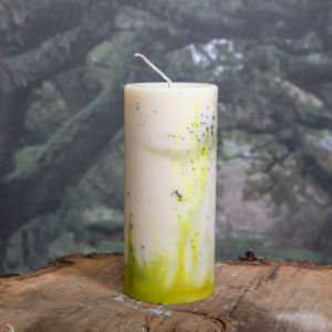 Tie Dye Pillar Candle