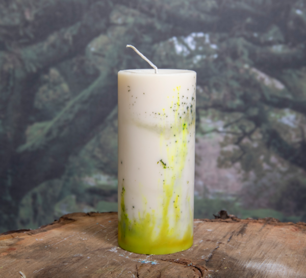 Tie Dye Pillar Candle